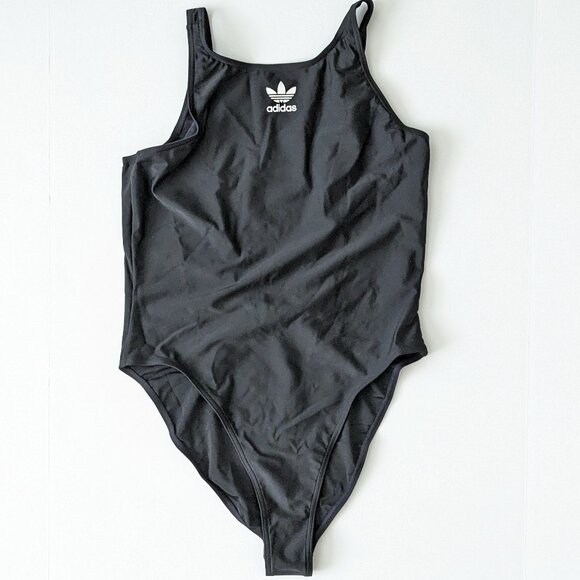 Adidas Trefoil Originals One-Piece Swimsuit, Black, Women's XL - Picture 1 of 3